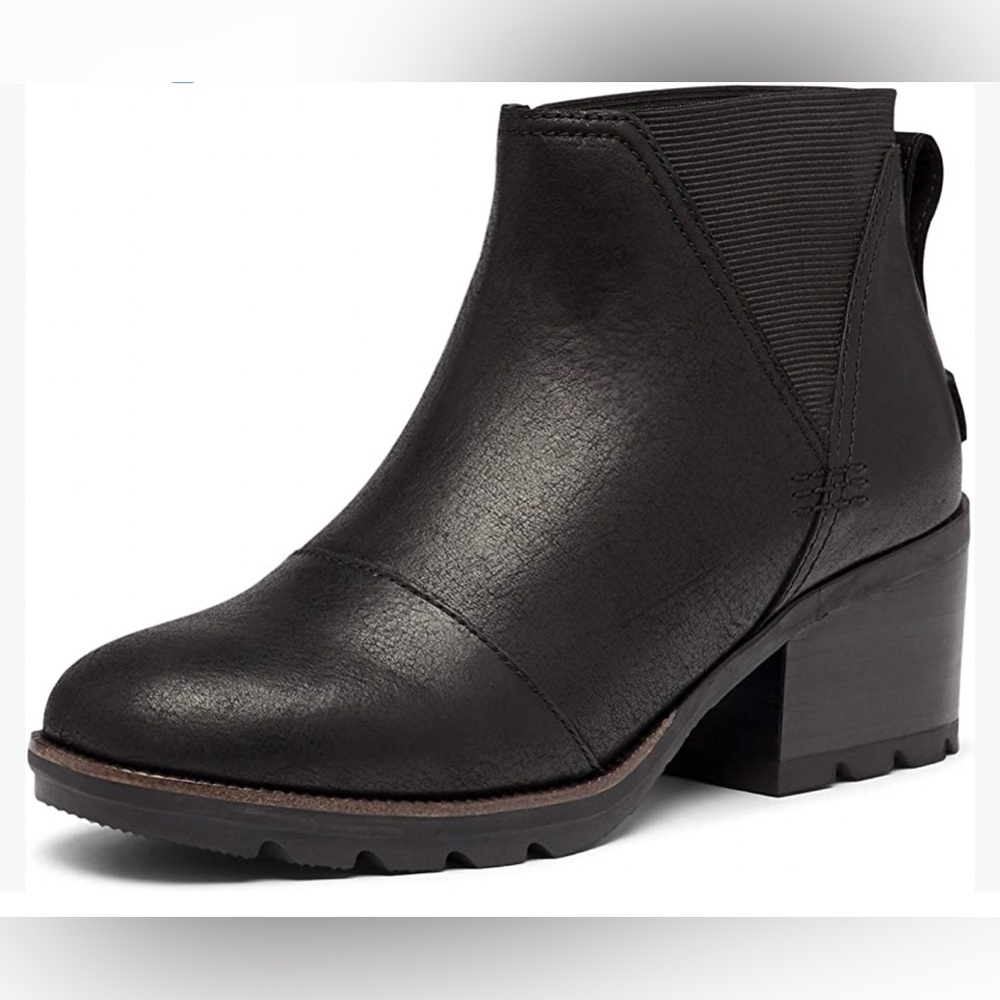 Sorel Women's Cate Chelsea Bootie — Waterproof Leather Rain Boot. FREE SHIPPING.